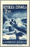 Spain - 1939 - Airplane - 2 Ptas - Dark Blue - Spain, Quijote - Edifil NE 40 - Airplane in Flight - 0